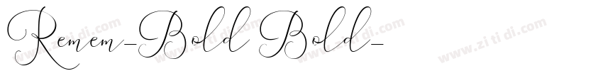 Remem-Bold Bold字体转换